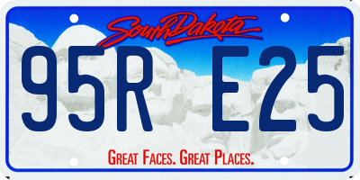 SD license plate 95RE25