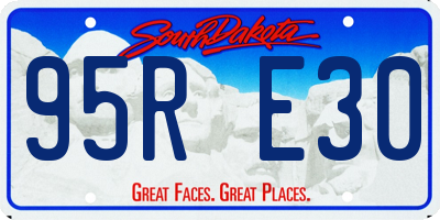 SD license plate 95RE30