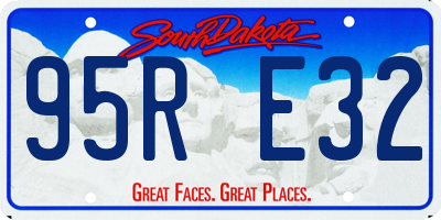 SD license plate 95RE32
