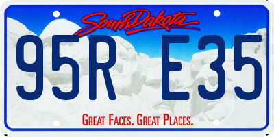 SD license plate 95RE35