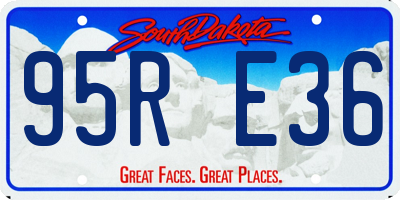 SD license plate 95RE36