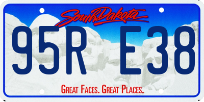 SD license plate 95RE38