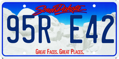 SD license plate 95RE42