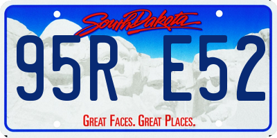 SD license plate 95RE52