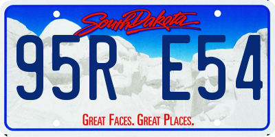 SD license plate 95RE54
