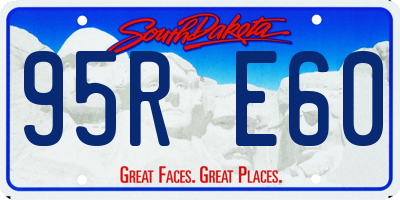 SD license plate 95RE60