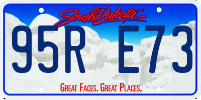 SD license plate 95RE73