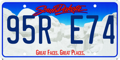SD license plate 95RE74