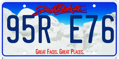 SD license plate 95RE76