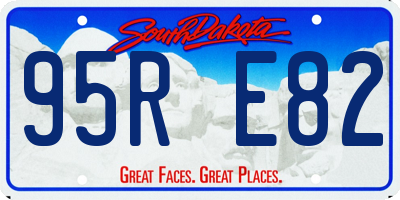 SD license plate 95RE82