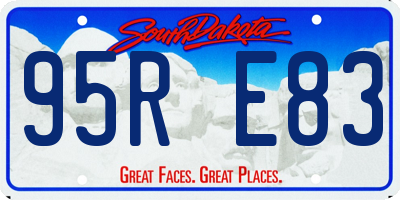 SD license plate 95RE83