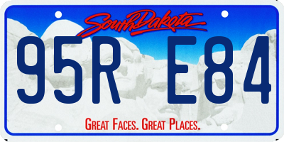 SD license plate 95RE84