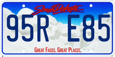 SD license plate 95RE85