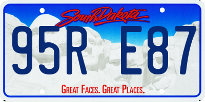 SD license plate 95RE87