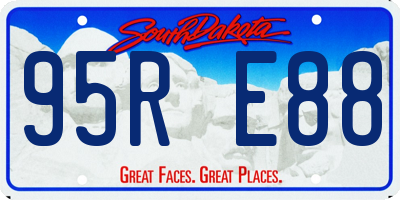 SD license plate 95RE88
