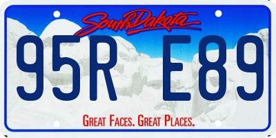 SD license plate 95RE89