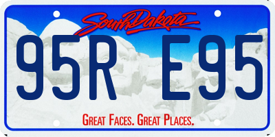 SD license plate 95RE95