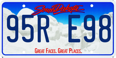 SD license plate 95RE98