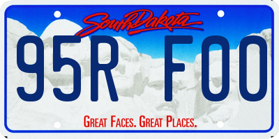 SD license plate 95RF00