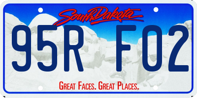 SD license plate 95RF02