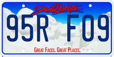 SD license plate 95RF09