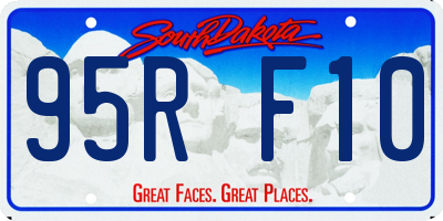 SD license plate 95RF10