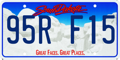 SD license plate 95RF15