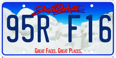 SD license plate 95RF16