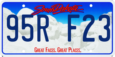 SD license plate 95RF23