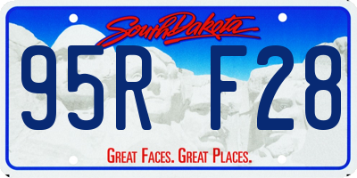 SD license plate 95RF28