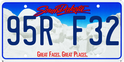 SD license plate 95RF32