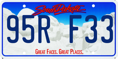 SD license plate 95RF33