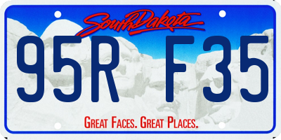 SD license plate 95RF35