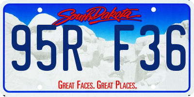 SD license plate 95RF36