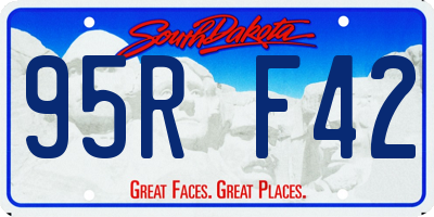 SD license plate 95RF42