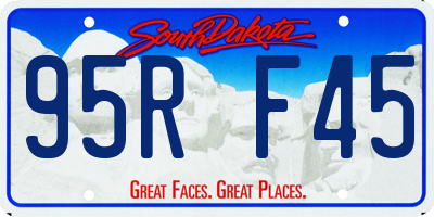 SD license plate 95RF45