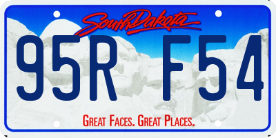 SD license plate 95RF54