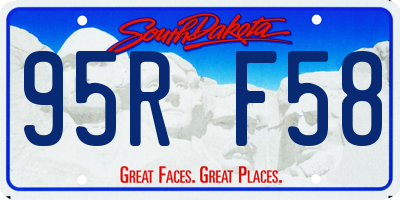 SD license plate 95RF58