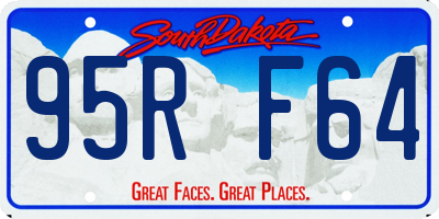 SD license plate 95RF64