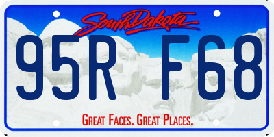 SD license plate 95RF68