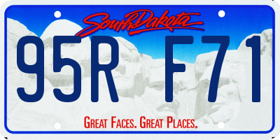 SD license plate 95RF71