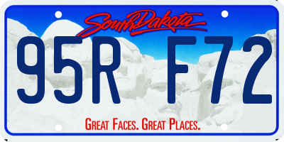 SD license plate 95RF72
