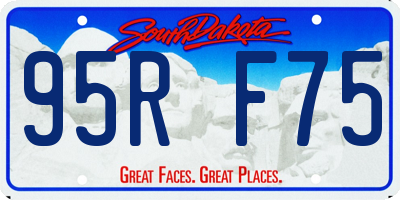 SD license plate 95RF75