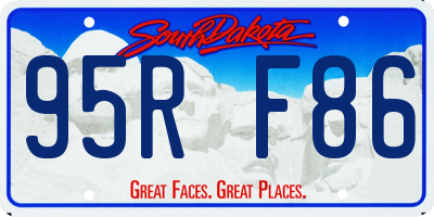 SD license plate 95RF86