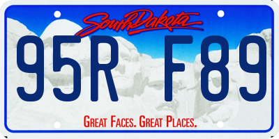 SD license plate 95RF89