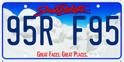 SD license plate 95RF95