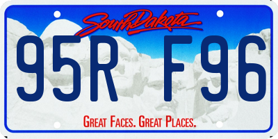 SD license plate 95RF96