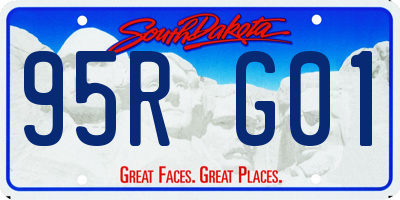 SD license plate 95RG01