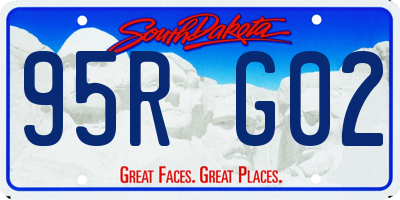 SD license plate 95RG02