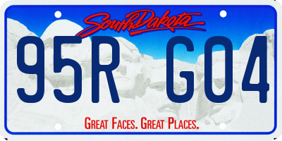 SD license plate 95RG04